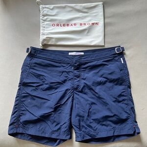 Men’s Navy Orlebar Brown Bulldog Trunks size 33